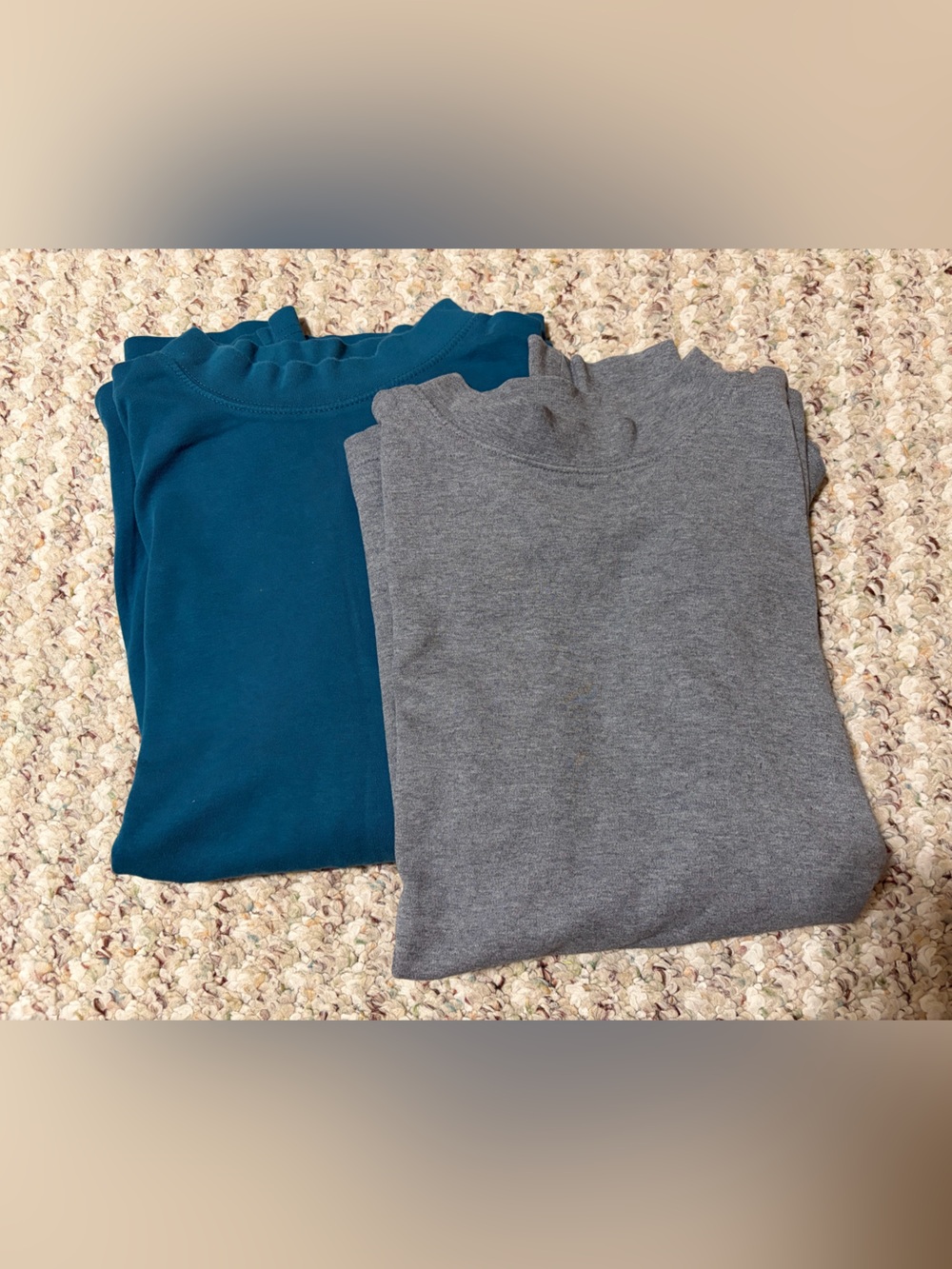 Teal and Gray Long Sleeve Shirts - Set of 2